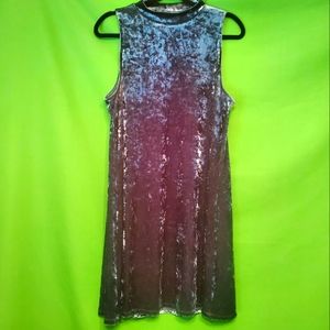 Mudd 90s vintage retro style blue velvet dress